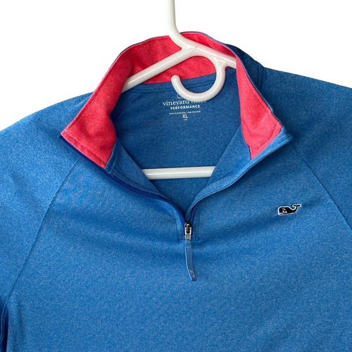 Vineyard Vines 1/4 Zip Performance Pullover Girls XL 18 Blue Long Sleeve Comfort - Picture 5 of 10
