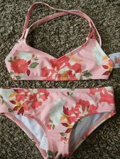 Billabong Girl's "all along" Crossback Bikini Set Size 4 NEW
