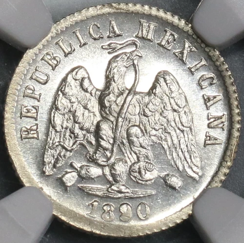 1890-Ga NGC MS 65 Mexico 10 Centavos Guadalajara Mint State POP 4/0 (19020403C)
