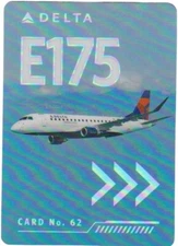 Delta Airlines Pilot Trading Card E175 CARD No. 62 (2022)