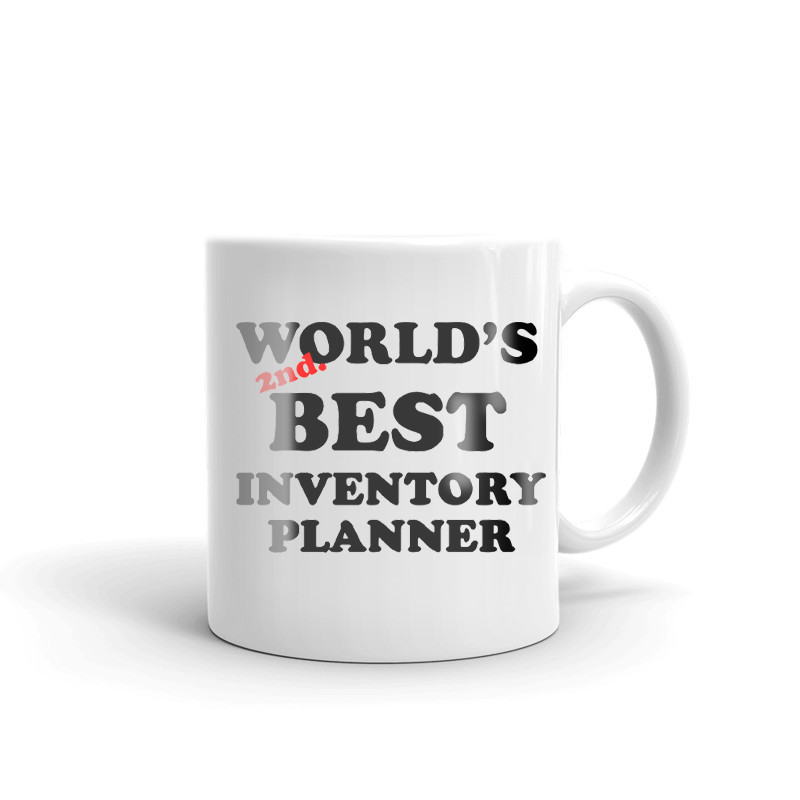 World's 2nd Best Inventory Planner Coffee Tea Ceramic Mug Office Work Cup Gift