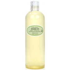 16 oz Premium UNREFINED Sesame Oil from RAW Seeds Pure Organic Cold Pressed Best
