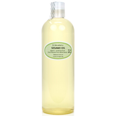 16 oz Premium UNREFINED Sesame Oil from RAW Seeds Pure Organic Cold Pressed Best