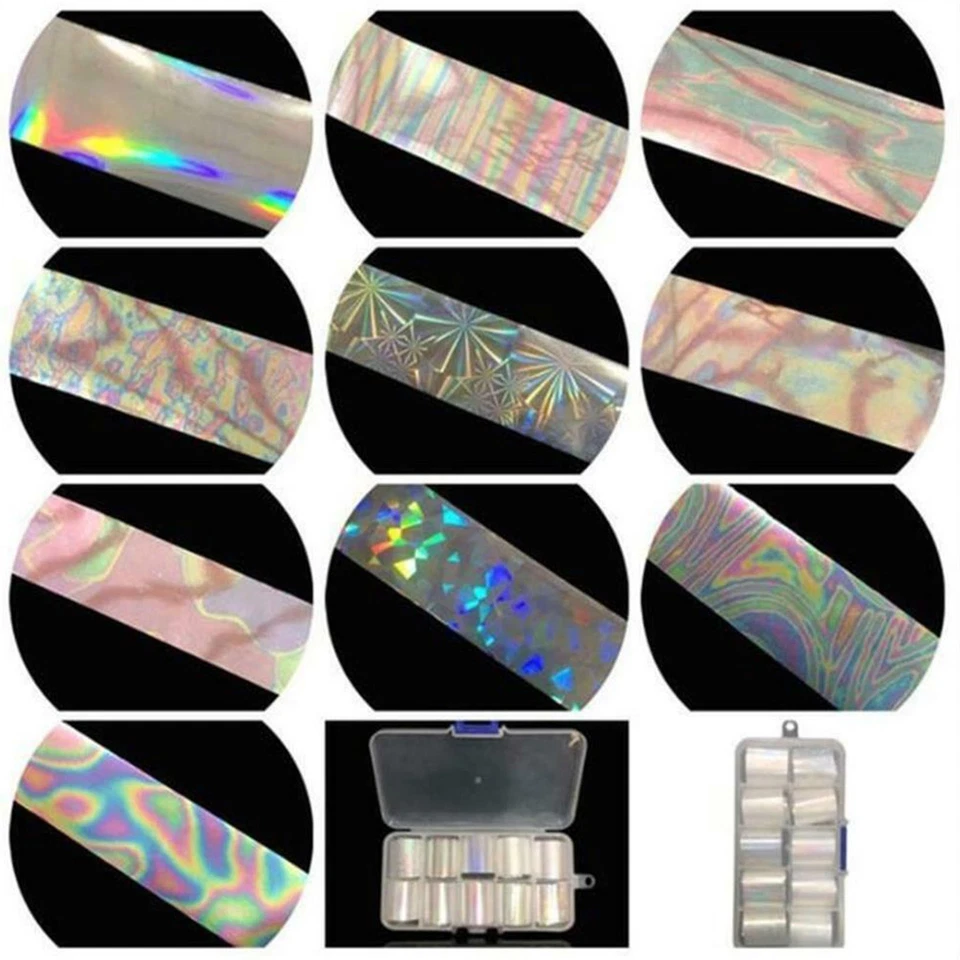 Papel de transferencia de uñas, pegatinas láser de colores - Imagen 3 de 4