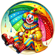 4X Gruseliger Clown Aufkleber