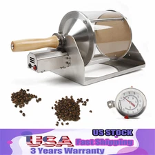 Electrical Coffee Bean Roaster Roasting Machine Home Coffee Shop Wooden handle