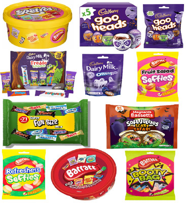 Halloween Sweets Cadbury Goo Heads Oreo Mars Barrat M S Candy Bag Tub Ebay