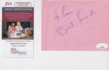 Burt Lancaster signed 4x6 album page in-person JSA