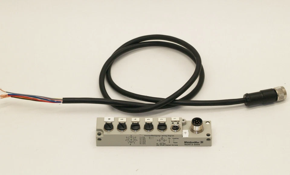 Weidmuller 182873 0000 SAI Passive SAI-6-S EP M8 L SLIM LINE M8 with 35" cable   - Image 3 of 4