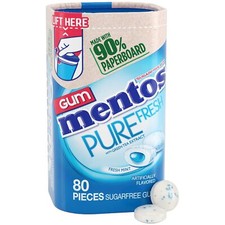 Mentos Pure Fresh Sugar-Free Chewing Gum with Xylitol, Fresh Mint, in a Recyclab