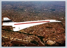 Airplane Postcard Concorde BAC SUD Aviation In Flight F-WTSS HC6