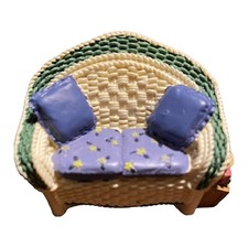 Avon Collectibles Victorian Memories Miniature Furniture Wicker Loveseat