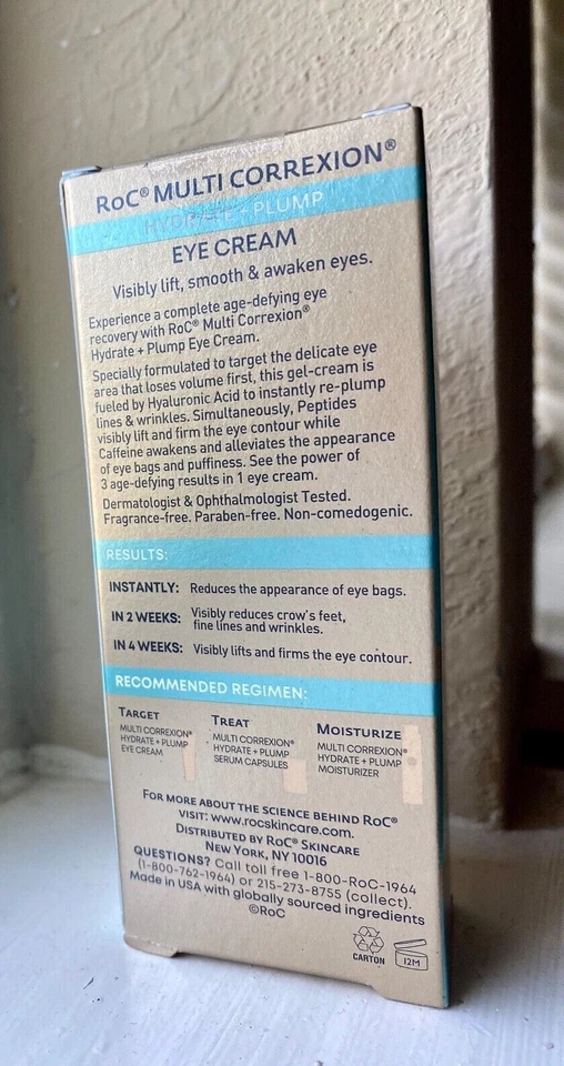 RoC Multi Correxion Hyaluronic Acid Anti Aging Eye Cream Puffiness, Dark Circles - Image 2 of 4