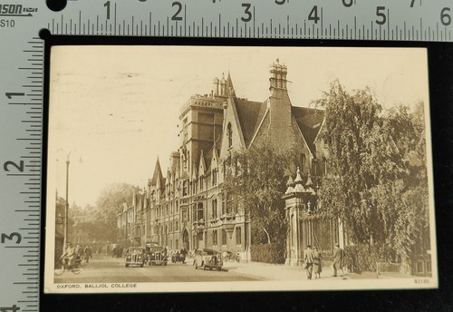 1950 BW Postcard Balliol College ~ Oxford England ~ Posted - Picture 2 of 5