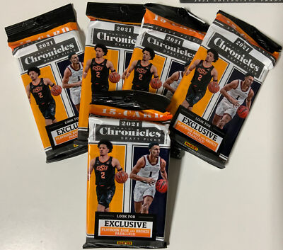   2021 PANINI NBA CHRONICLES DRAFT PICKS* 15 CARD CELLO pk,  LOT OF 5 