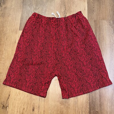 Vtg 80s Castaway Cotton Shorts Retro Red Surf Jams Festival NOS New Mens Large