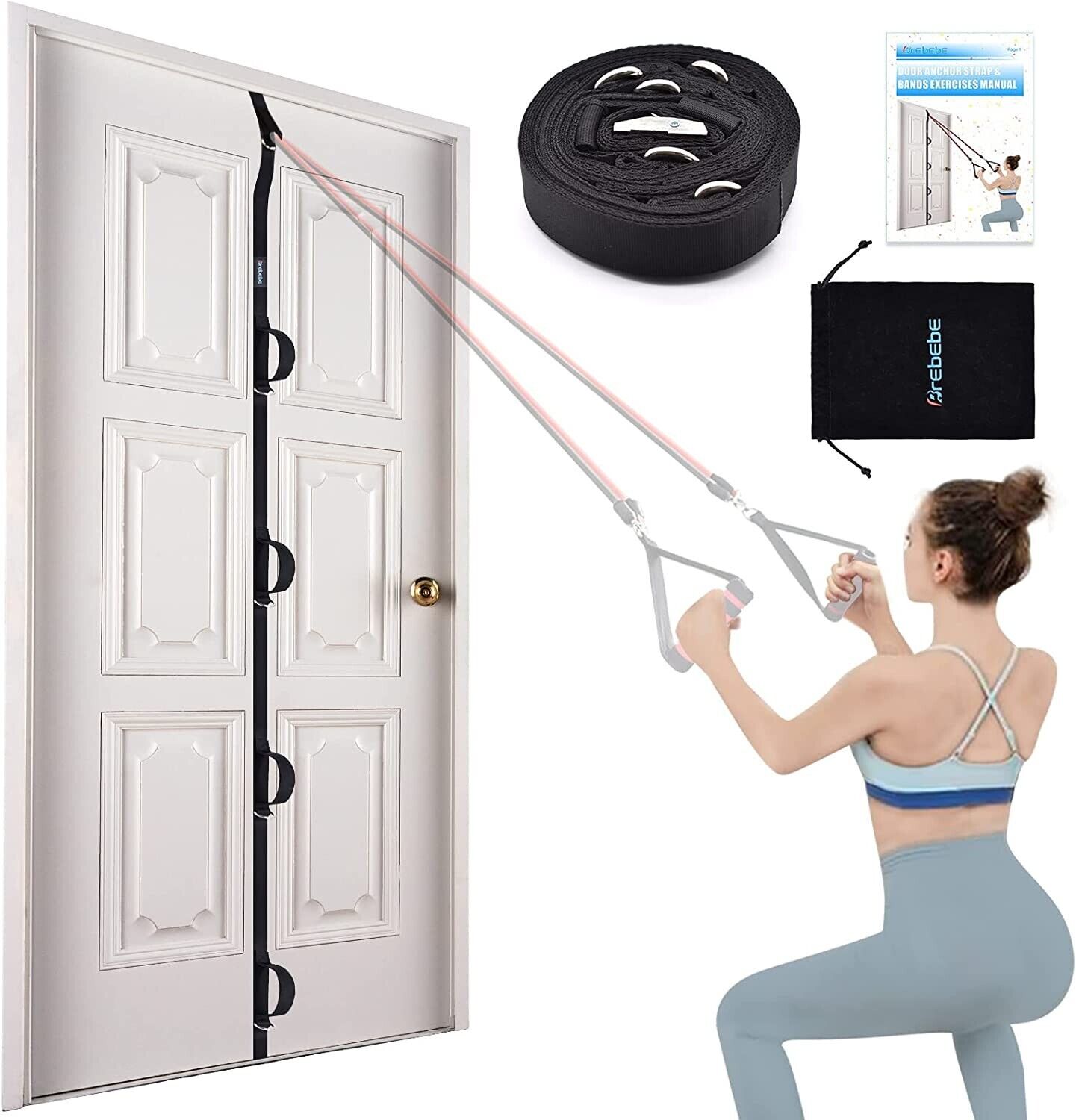 Gek Beeldhouwwerk Samengesteld Door Anchor Strap for Resistance Band Exercises, Gym Attachment for Home  Fitness | eBay