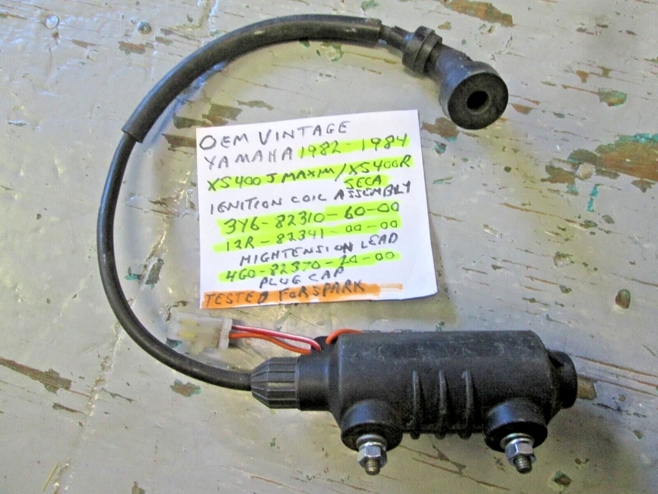 BOBINA DE ENCENDIDO YAMAHA 3Y6-82310-60-00 12R-82341-00-00 1982-1984 XS400 SECA MAXIM Foto 2 de 4