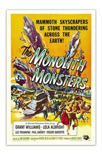 Monolith Monsters - Vintage Sci-Fi Poster Stone Destruction Thriller 1957 Print
