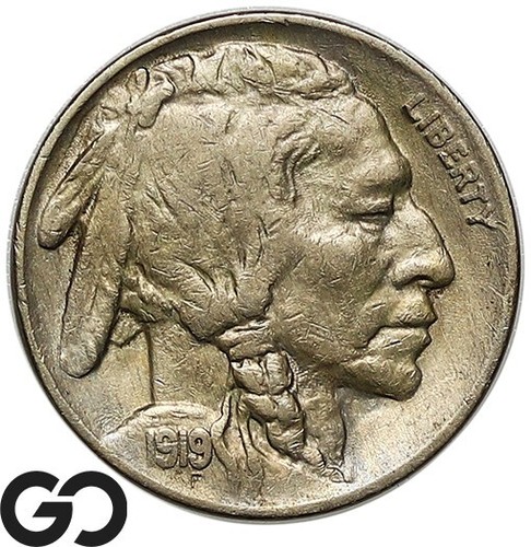 1919 Buffalo Nickel, Choice BU Tougher Date