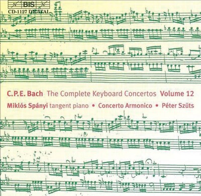 C.P.E. Bach Complete Keyboard Concertos Vol.12 MIKLOS SPANYI BIS CD 1127 MINT