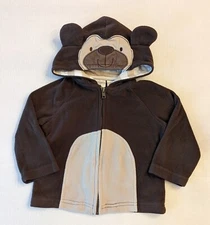 Unisex Infant Toddler 18 Months: Puppy Dog Fleece Zippered Hooded Jacket