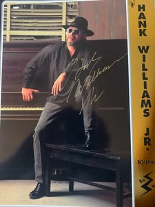 Hank Williams Jr. Bocepus 8.5 x 11 Autographed Color Photo & Bio