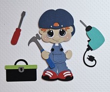Tool Boy Red Hair. Scrapbook, Card making Paper Piecing