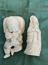 LENOX PORCELAIN FIGURNES  HUSH LITTLE BOY AND BLESED MARY PRAYING
