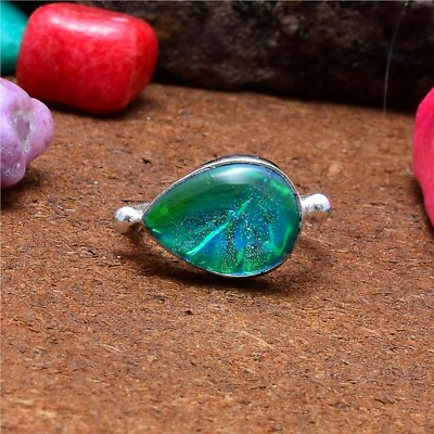 Nice Australian Triplet Opal Gemstone 925 Sterling Silver Handmade Ring All Size