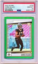 2022 Score Chris Olave End Zone Rc #378 (3/6) PSA 10 - POP 1