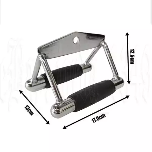 Triangle Close Grip Bar Gym Cable Attachment Back Workout Seated V Row Handle AU - Picture 5 of 14