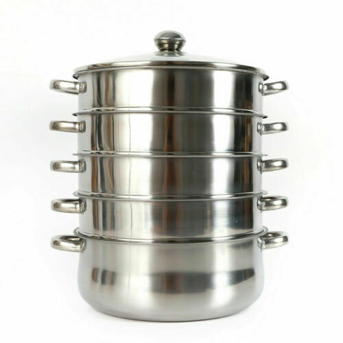 30cm/28cm/26cm| 5 Etagen Dampfgarer Mantowarka Induktion Dampfkocher Edelstahl - Bild 39 von 60