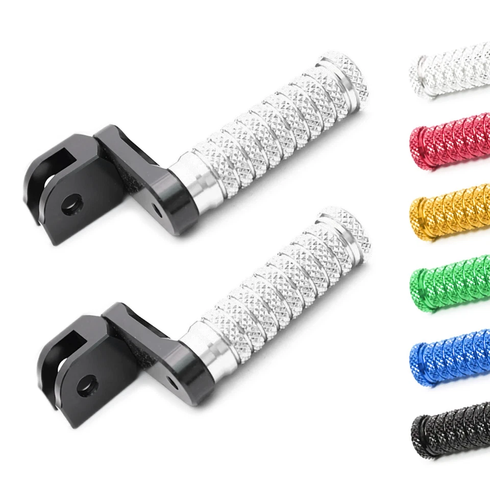 Clavijas de pie delanteras poste 40 mm plateadas para Suzuki GSXR 1000 00 01 02 03 04 Foto 2 de 4