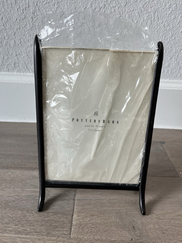 Pottery Barn Paris Frame 5x7 Black Iron Western Standing Metal Rustic