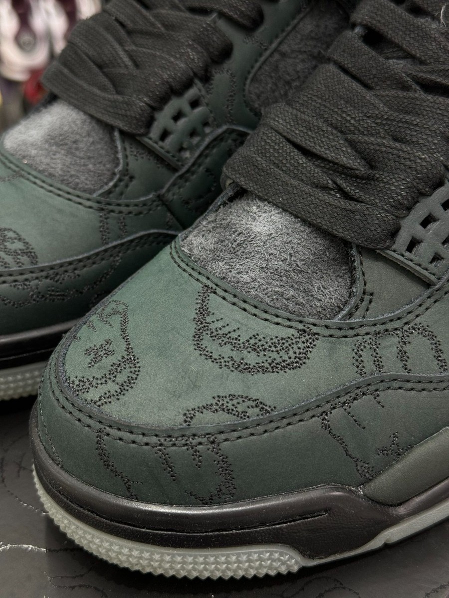 Jordan Air Jordan 4 Retro Green Glow 2013 Gray Black Sneakers 308497-033 Size 8 _12.JPG?set_id=880000500F main image 3