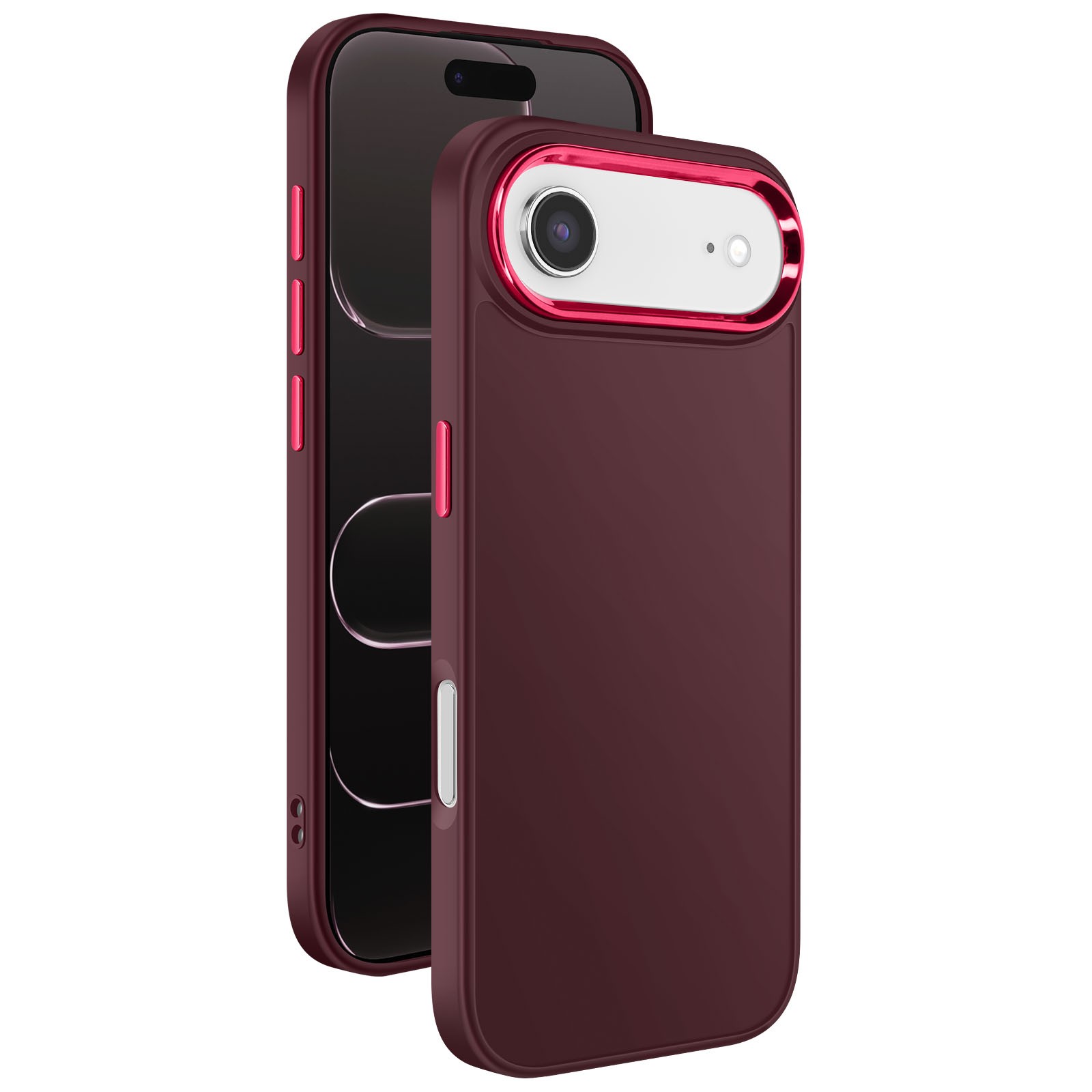Coque iPhone Air mate pour le bureau avec contour de caméra métallique chic