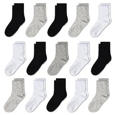 Toddlers Kids Crew Socks 4-7 Years 1 Black 5 Pairs white 5 Pairs grey 5 Pairs
