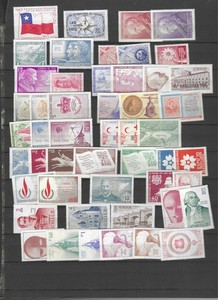 CHILE-COLLECTION-MIXED PERIODS-AIRS-MORE-SETS-M- MNH-F-VF-#75