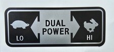 FORD TRACTOR DUAL POWER DASH DECAL 75MM X 30MM HORIZONTAL