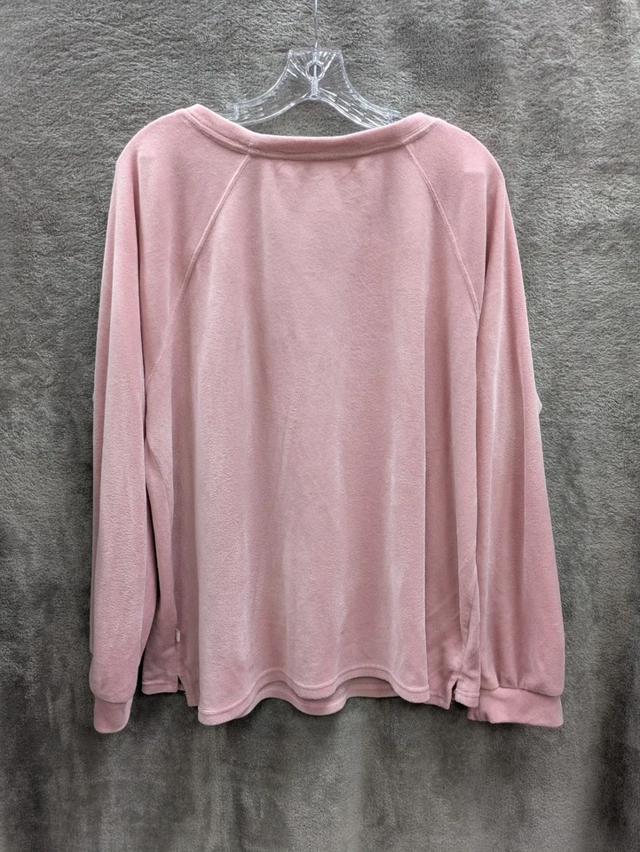 Pink Sweatshirt Women's Large Fleece Comfy Cozy Soft Casual Normcore Minimalist - Image 3 of 4