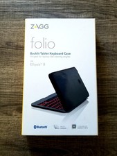 ZAGG Folio Backlit Bluetooth Keyboard Case for Ellipsis 8 Tablet