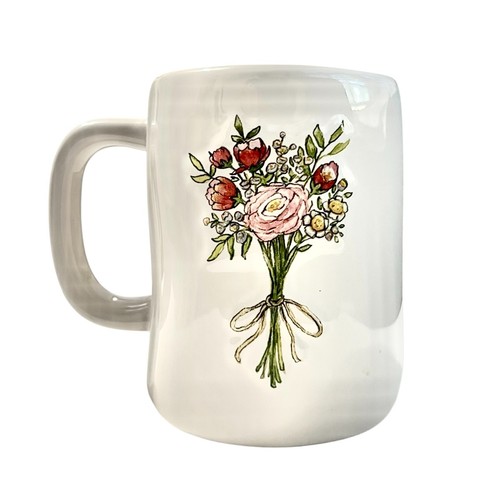 Rae Dunn Artisan Collection MADRE Mug FOR Mother Floral Bouquet on Reverse NEW - Picture 2 of 4