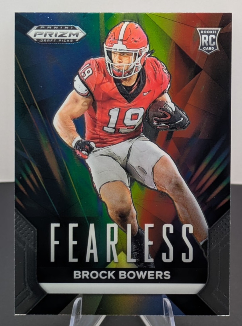 2024 Prizm Draft Picks BROCK BOWERS Fearless Green PRIZM RC Raiders Georgia F-BB