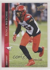 2021 Upper Deck CFL Red 142/165 Royce Metchie #92 y0i