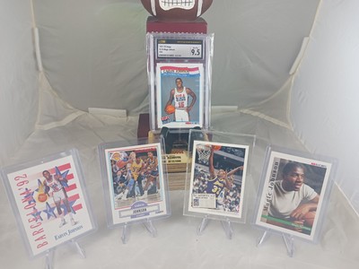 Magic Johnson Lot Includes 9.5 Mint And Larry Bird Magic Johnson Retires 5 Cards