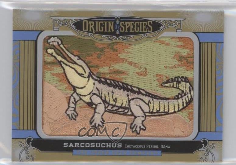 2016 Upper Deck Goodwin Champions Origin of Species Tier 4 Sarcosuchus Patch 7ov