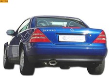 FOX Sportauspuff Halbanlage 1x135x80 oval f&uuml;r Mercedes SLK R170 SLK 200 SLK 230