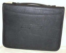 VTG LEEDS 3 RING ZIPPER BRIEFCASE BINDER BLACK BENCHMARK COLLECTION ORGANIZER
