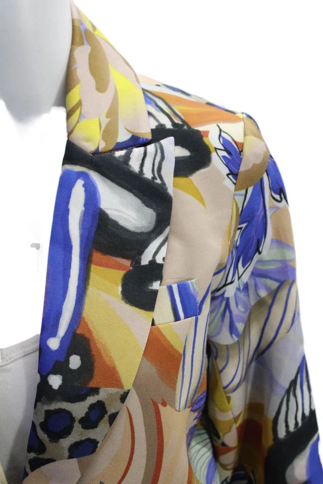 Blazer Las Surenas Mujer Floral Un Botón Manga Larga Forrado Multicolor Talla M Foto 2 de 4